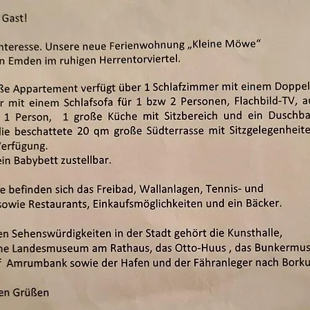 Appartement Kleine Moewe *